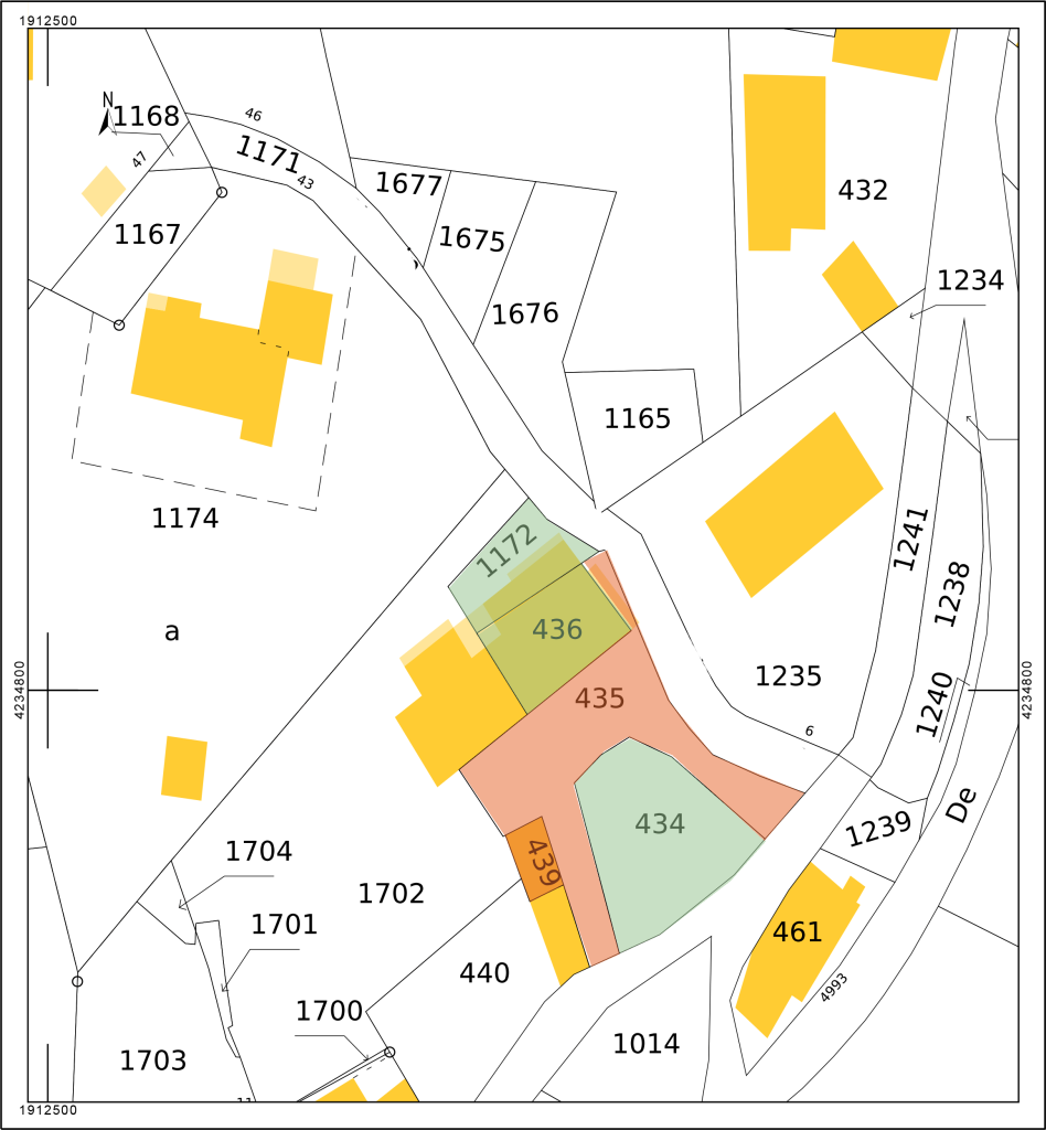 Extrait du plan cadastral